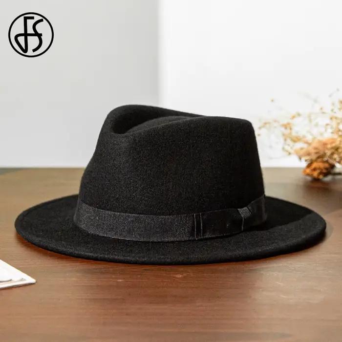 FS – chapeaux de Jazz noirs pour hommes et femmes