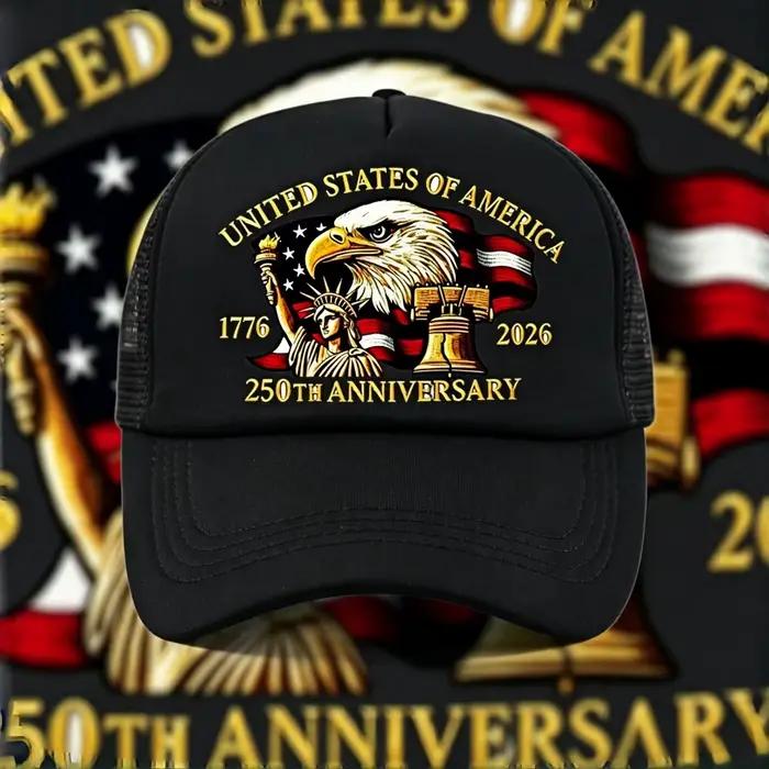 Casquette de camionneur USA 250e anniversaire 1776-2026