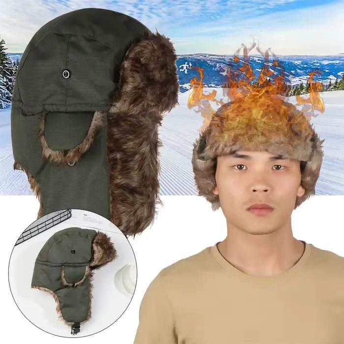 Hommes femmes trappeur oreillette chapeaux d'hiver chapeau de Ski casquette