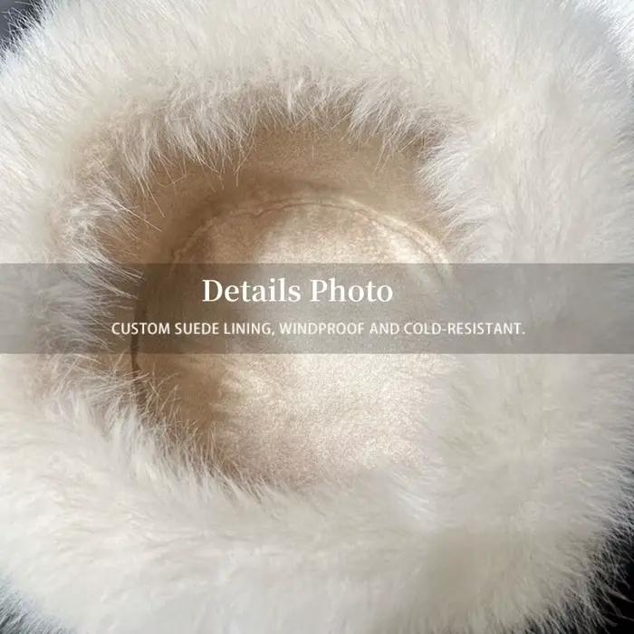 Offre spéciale chapeau de fourrure femmes chaud neige Ski casquette femme fausse