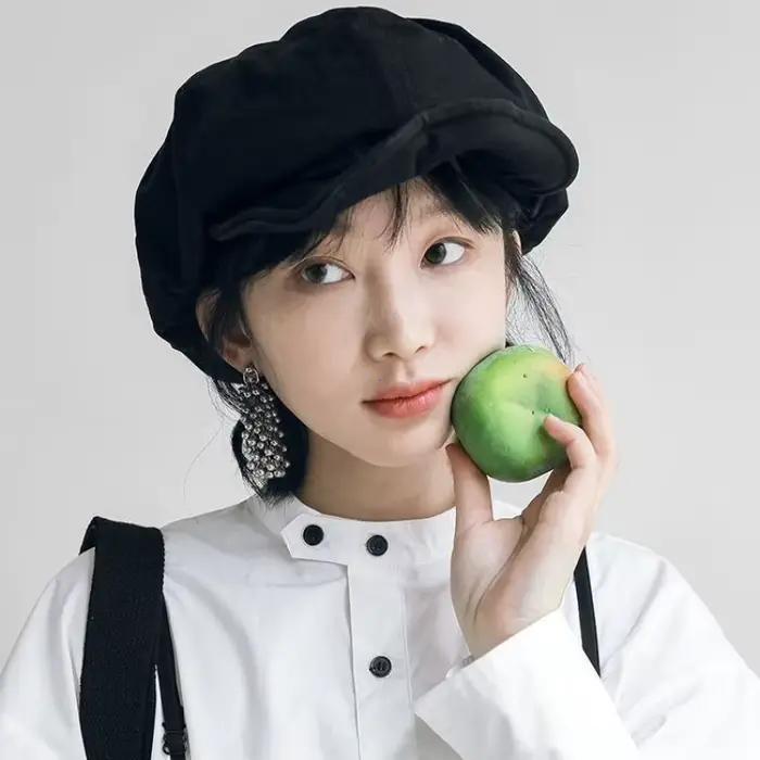 Bérets surdimensionnés de Style rétro Harajuku pour femmes