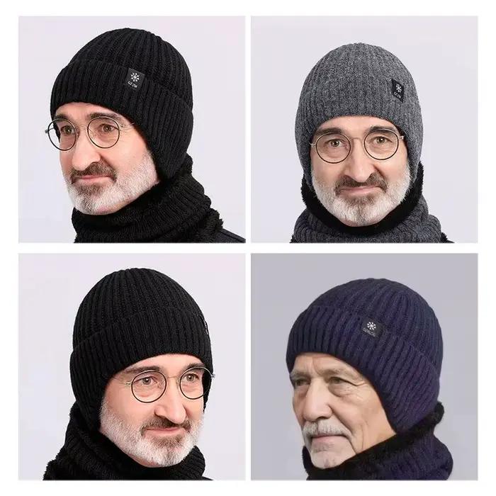 Chapeau épais chaud d'hiver pour hommes d'âge moyen et âgés