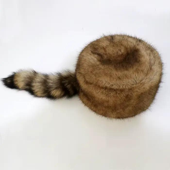 Style russe automne et hiver nouvelle mode chapeau haut-de-forme chaud épaissir peluche raton laveur