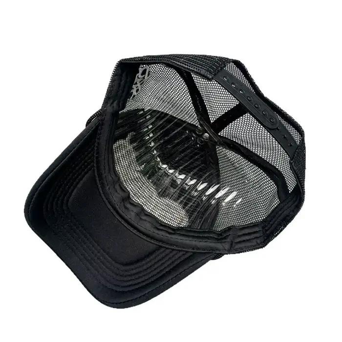 Casquette de camionneur ajustable style hip-hop avec broderie motif cornes du diable SSS