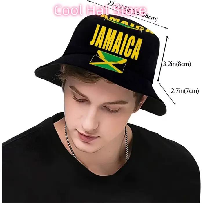 Chapeau de seau drapeau de la Jamaïque pour homme et femme, chapeau de soleil multicolor polyvalent pour toutes les saisons occasions décontractées