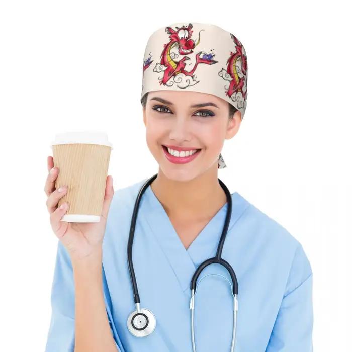 Casquette de travail en soins infirmiers respirante mushu personnalisée casquettes de gommage chirurgical unisexe