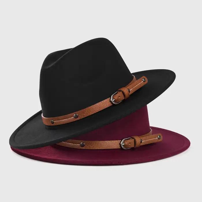 Chapeau Fedora en laine pour femmes et hommes