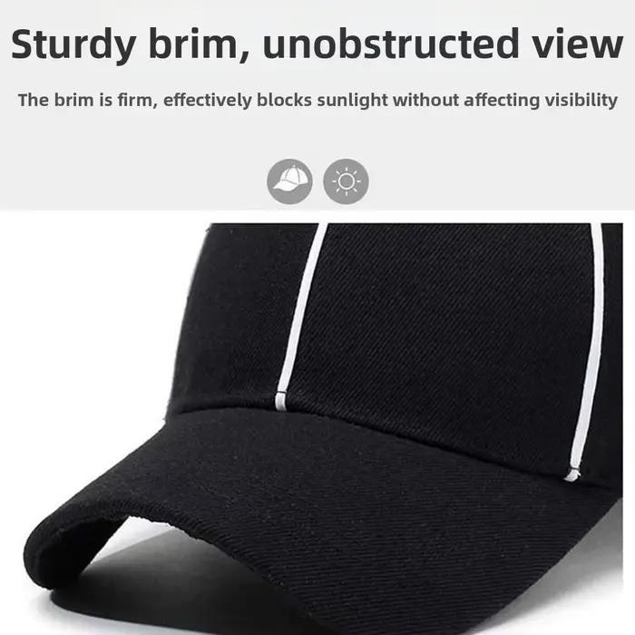 Casquette d'arbitre professionnelle réglable avec bordure contrastante polyvalente pour homme et femme quatre saisons usage sportif et détente