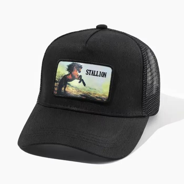 Casquette de baseball protection solaire en polyester brodée cheval bec de canard style sportif pour femmes occasions diverses