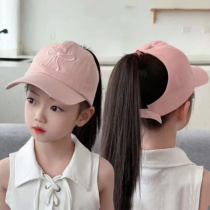 Noeud papillon Casquette de baseball Protection UV Conception de queue vide Chapeau de soleil pour