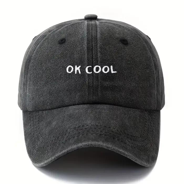 Casquette de baseball avec lettres imprimées simples pour hommes et femmes