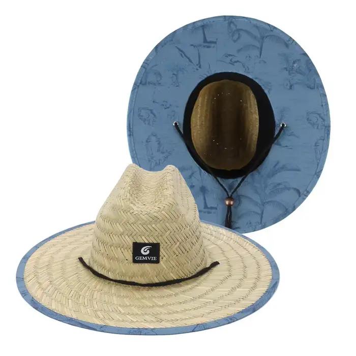 Chapeau de sauveteur en paille tissé pour femme