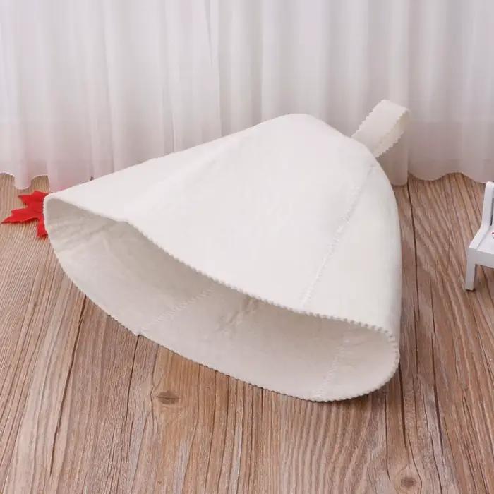 Chapeau de Sauna en Laine Blanche pour Adultes Respectueux de l'Environnement Occasions de Bien-Être et Relaxation