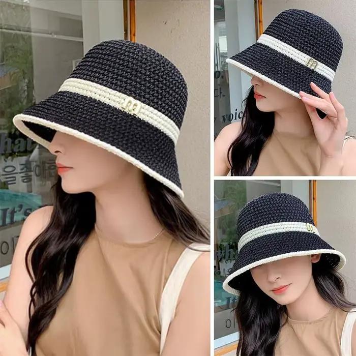 Grand chapeau de pêcheur respirant en coton et lin avec visière large