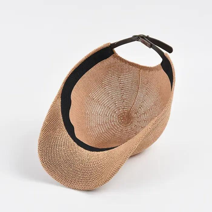 Casquette de baseball respirante en paille pour homme et femme