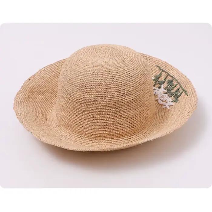 Chapeaux de paille en raphia japonais pour femme