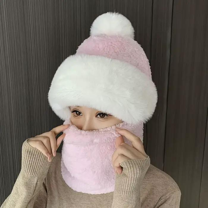 Extérieur femme plus chaud hiver capuche épaississement cou