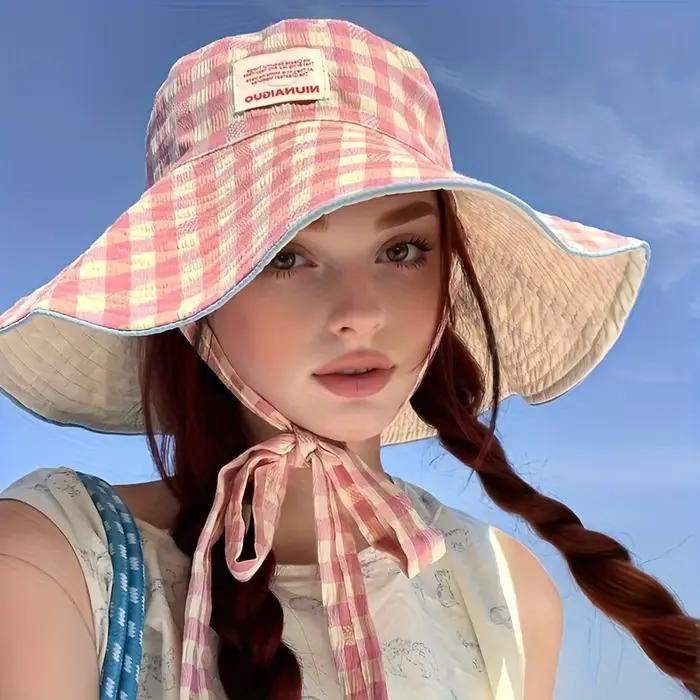 Chapeau de pêcheur à carreaux