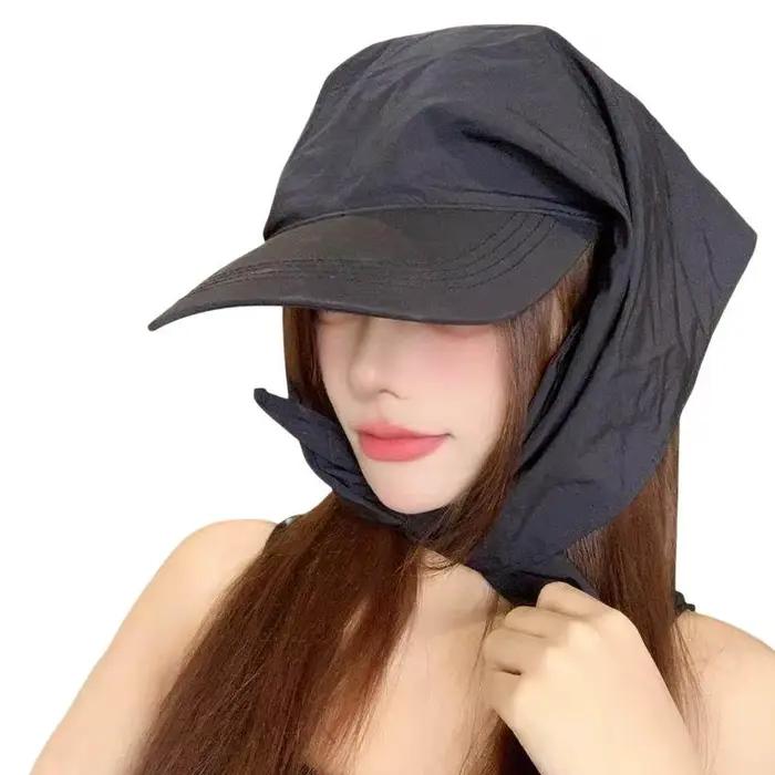 Casquette de baseball tendance avec foulard en dentelle pour femmes voyageuses occasions spéciales été printempsextérieur