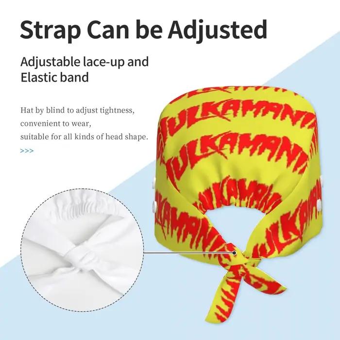 Hulk Hogan Hulkamania – Bonnet chirurgical réglable pour hommes et femmes