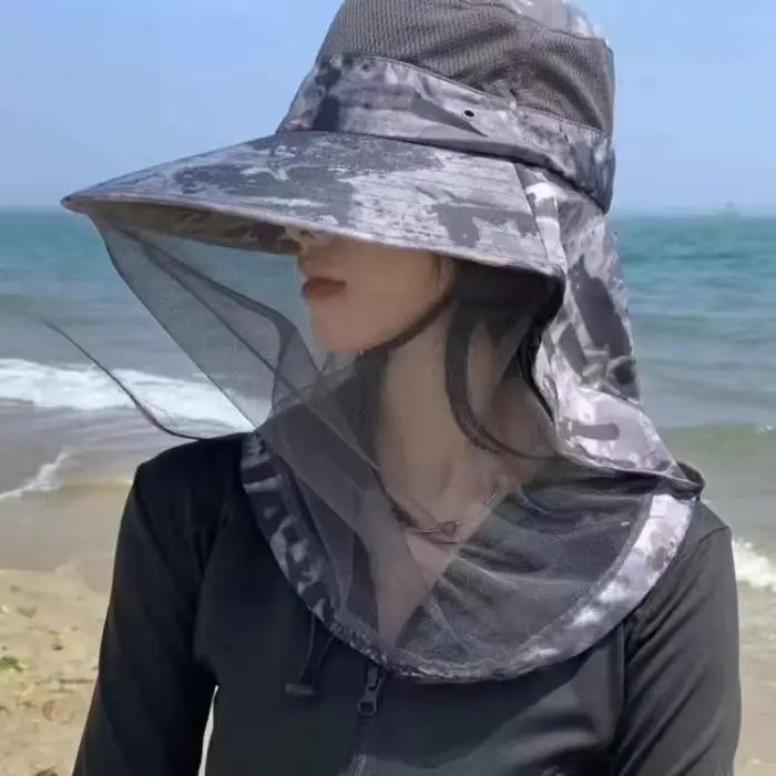 Chapeau anti-moustiques avec filet invisible