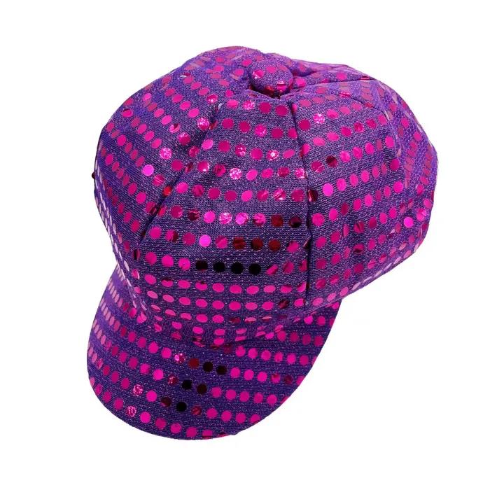 Chapeau à paillettes rétro octogonal pour spectacle disco années 70 80 accessoire halloween festive party hat
