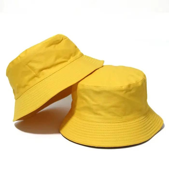 Chapeau de seau réversible en coton pour hommes et femmes avec protection solaire et douze couleurs pour diverses occasions de loisirs et événements
