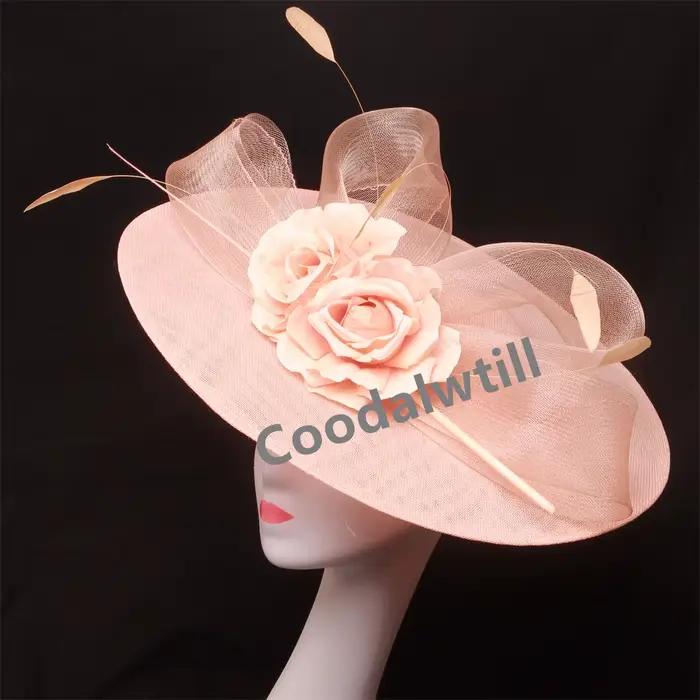 Grande fleur église Fascinator Chapeau femmes mariage