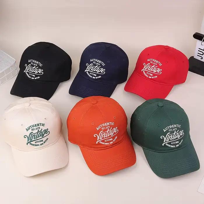 Chapeau de baseball avec lettres vintage pour femmes
