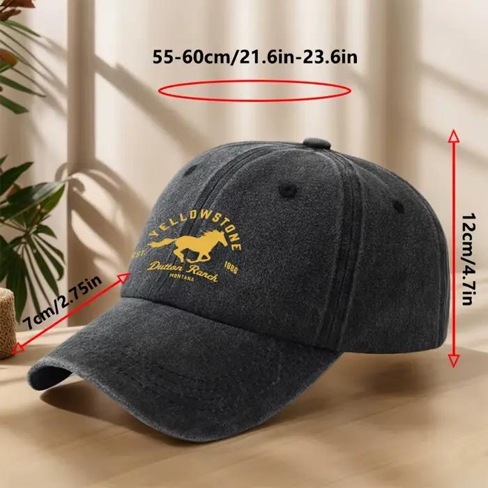 Casquette de baseball imprimée cheval Yellowstone