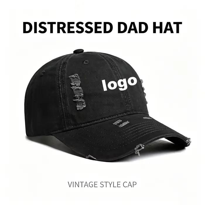 Casquette de baseball vintage délavée avec logo personnalisé