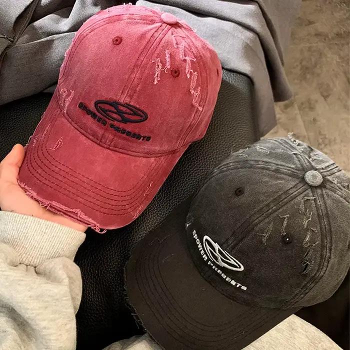 Casquette de baseball brodée de lettres rétro pour femmes