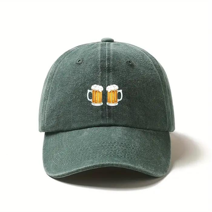 Casquette de baseball imprimée bière, un incontournable pour les fêtes et les rassemblements, adaptée aux hommes et aux femmes dans un style tendance
