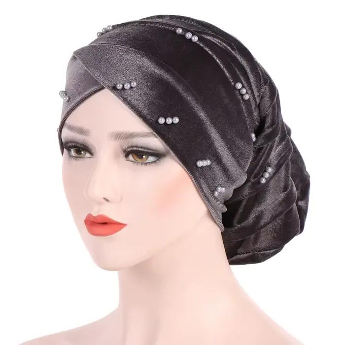 Turban Hijab Femme Multifonctionnel Style Sportif Couleur Solide Accessoire Chevelure Polyvalent Toutes Les Saisons Occasions Spéciales ```