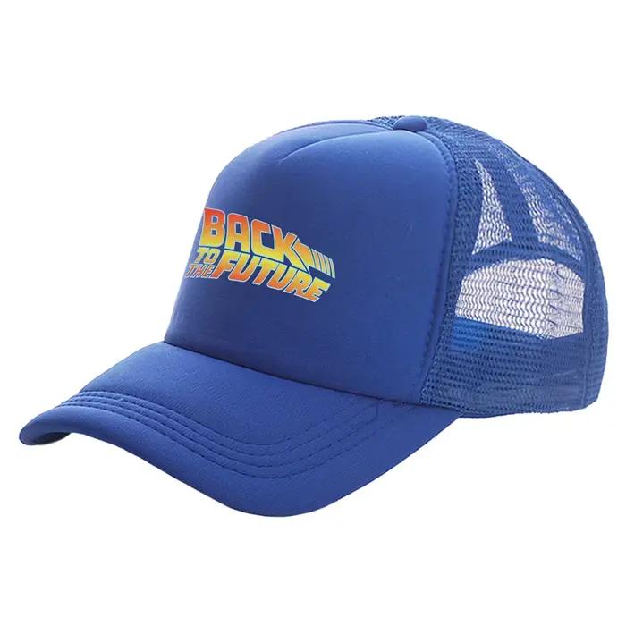 Casquette de camionneur retour vers le futur casquette de baseball unisexe style sport polyester imprimé multifonction réglable pour hommes occasions décontractées été