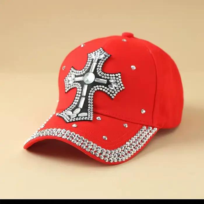 Casquette de baseball unisexe avec strass