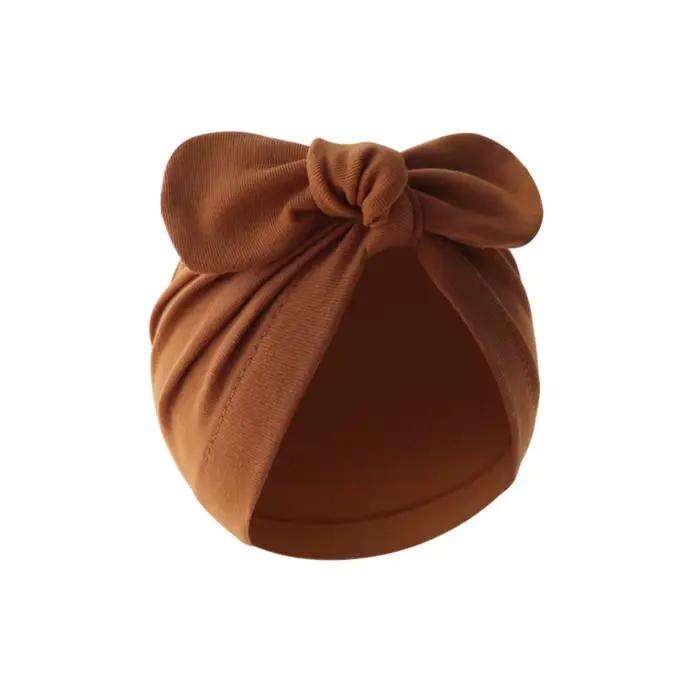 Bébé filles garçons chapeau mignon fleur noeud oreilles de lapin
