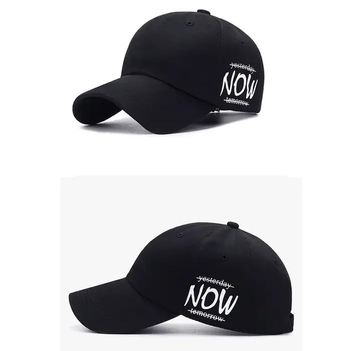 Casquette de baseball FS noire et blanche à imprimé lettres pour hommes