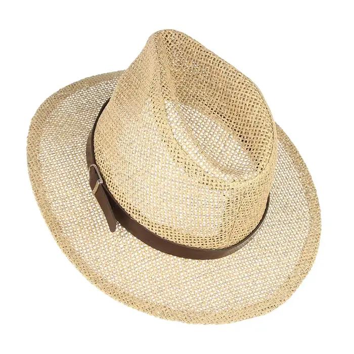 Chapeau Fedora en papier de paille pour femmes et hommes, protection solaire, style sportif, confort respirant, idéal pour printemps et été, occasions extérieures