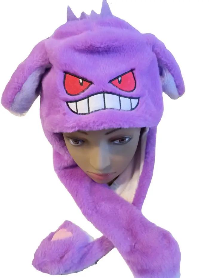 Bonnet Umbreon Gengar Eevee Snorlax avec oreilles mobiles – Casquette décontractée à l'effigie d'animaux – Cadeau idéal