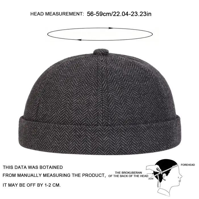 Casquettes pour hommes à motif pied-de-poule