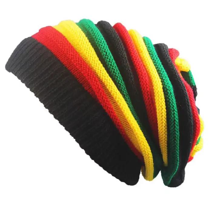 Bonnet en tricot épais extensible en acrylique doux
