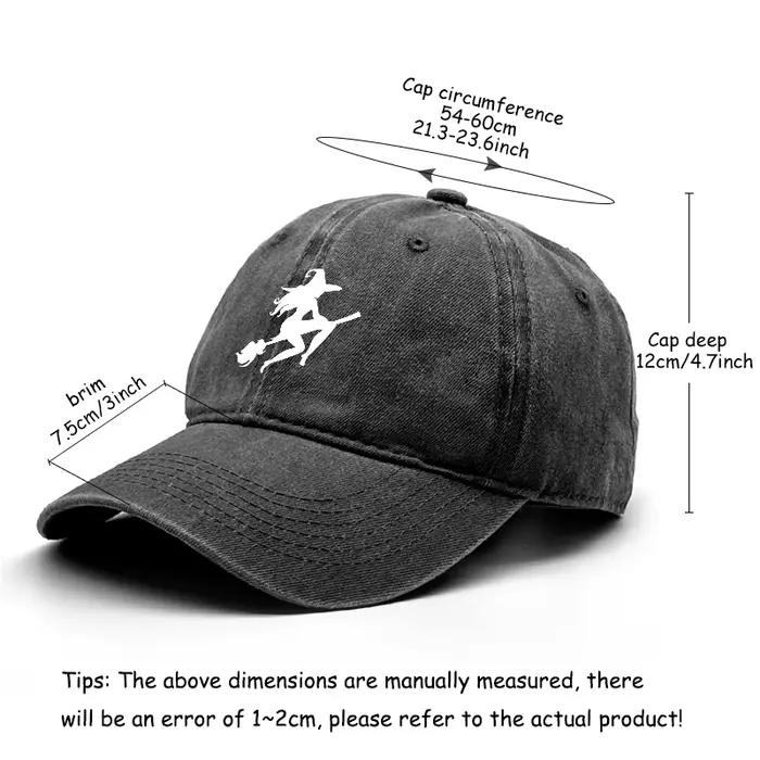 Casquette de Baseball imprimée sorcière blanche