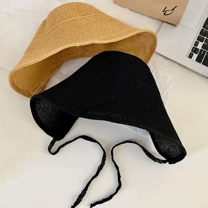 Bonnets de régence en paille de lin pour femmes