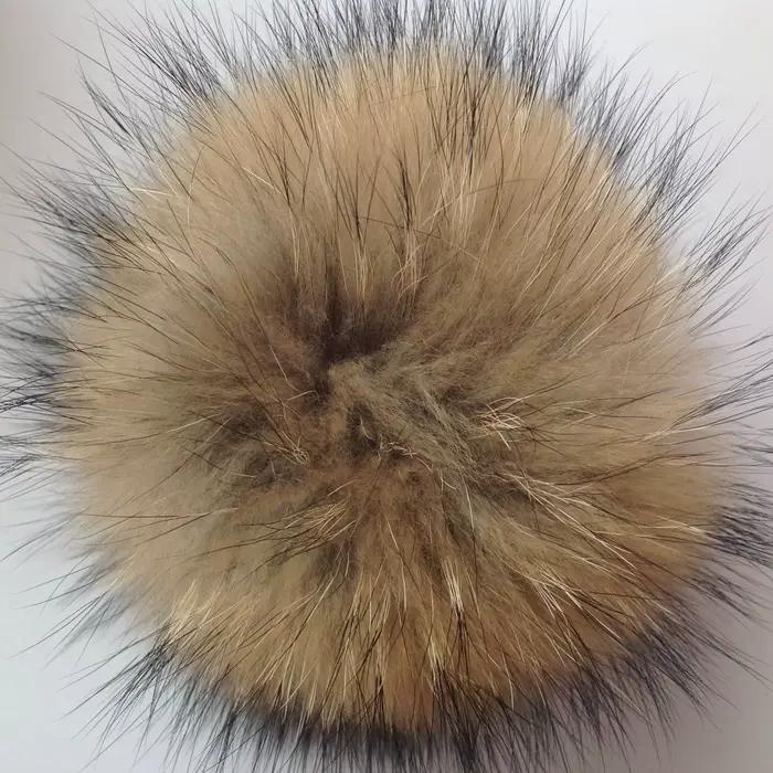 Bricolage véritable fourrure pompon