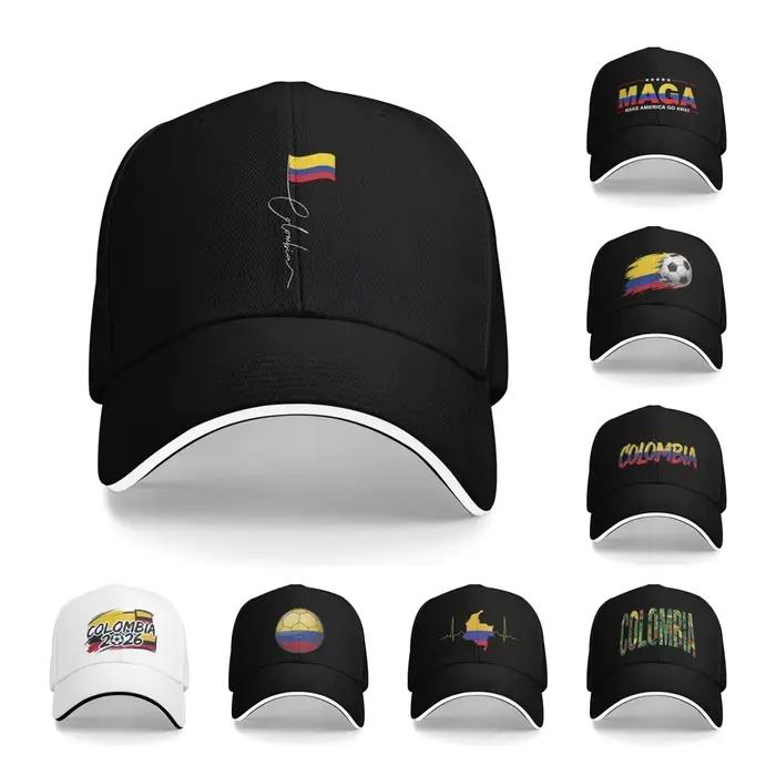 Casquette de baseball décontractée unisexe avec drapeau colombien