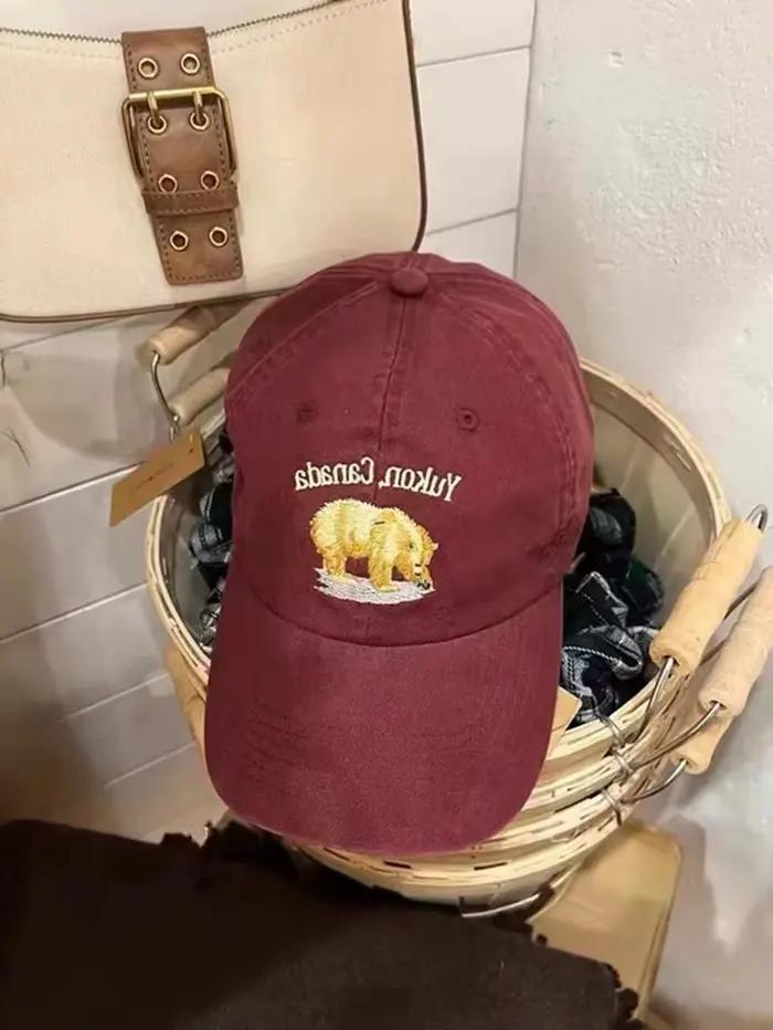Casquette de Baseball avec Lettres Brodées Imprimées pour Femme
