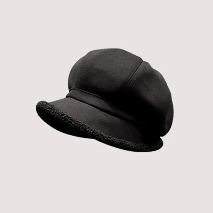 Béret chapeau femmes hiver octogonal chapeaux