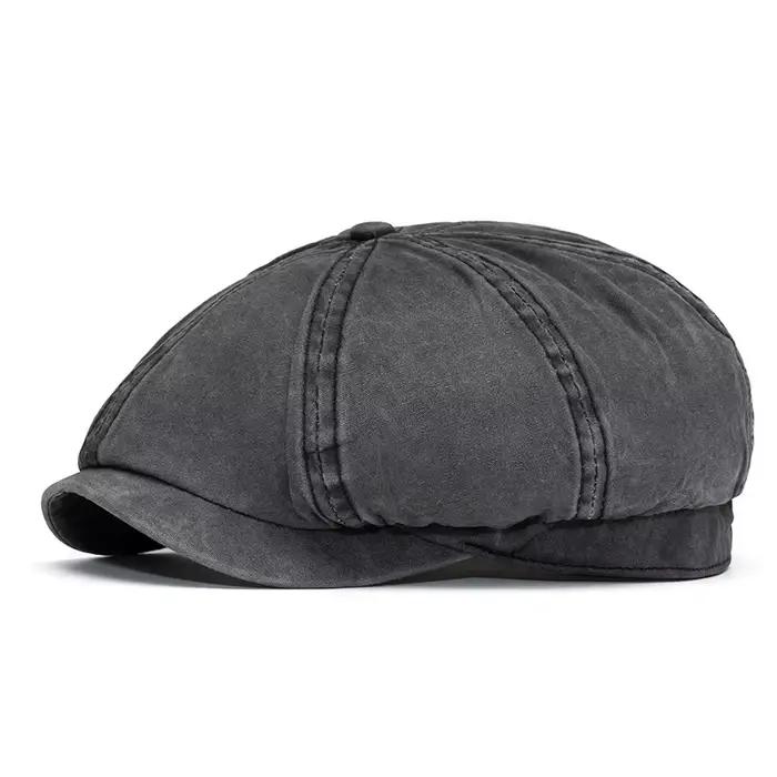 Chapeau octogonal délavé pour hommes