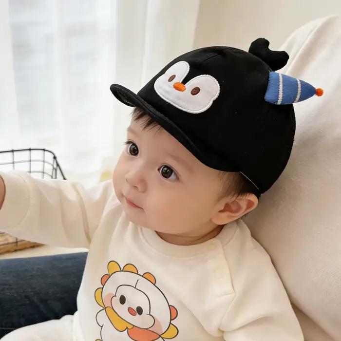 Casquette de baseball I LOVE DAD pour bébé, motif dessin animé mignon, visière souple, protection solaire, ajustement facile, pour nourrissons et tout-petit, occasions estivales et familiales